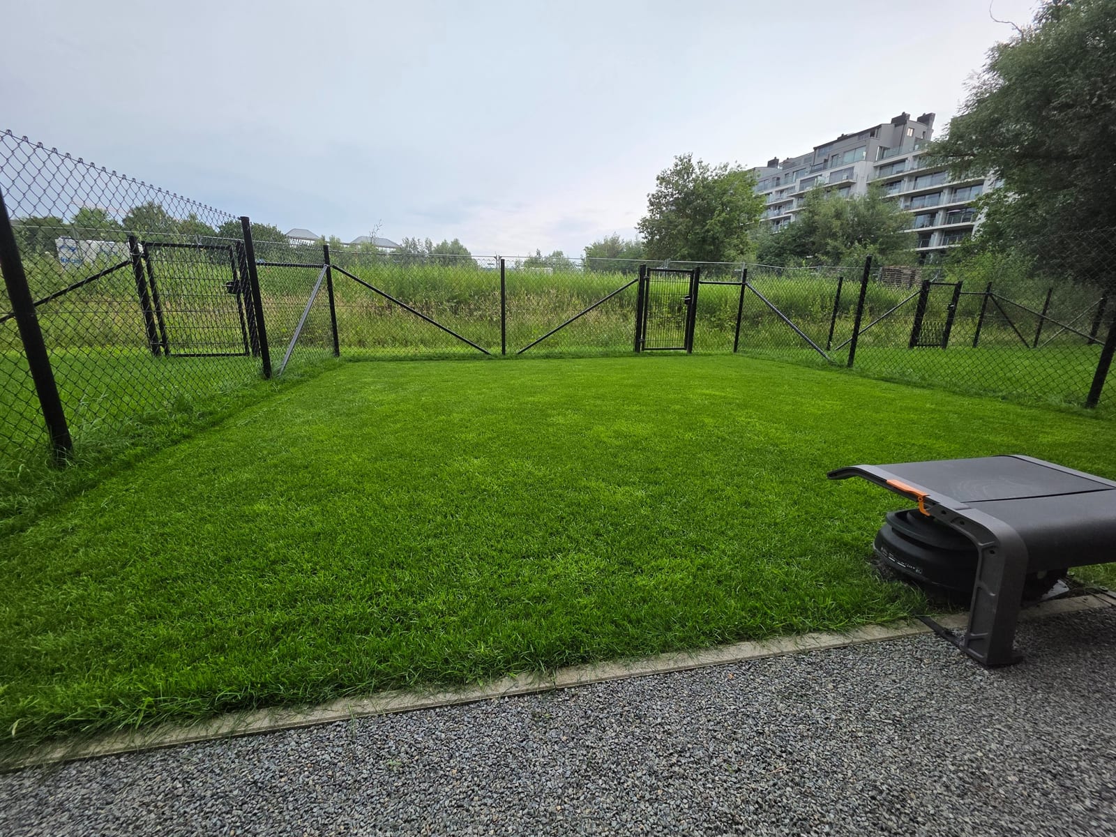 My 50 square metre lawn with a robotic mower: the proposed Smart Lawn test site